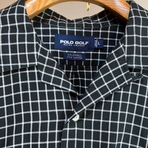 Polo Golf Black Checkered Men's Casual Shirt